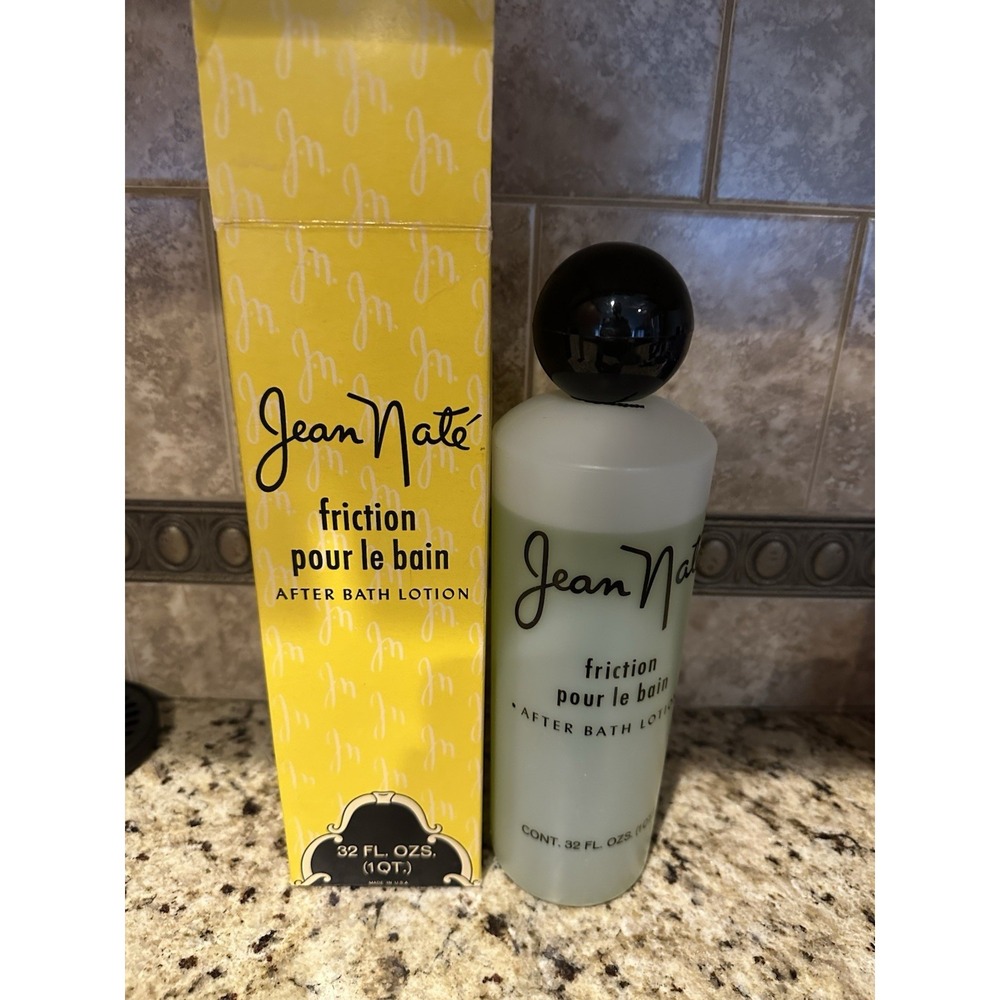 Vintage  Jean Nate Friction Pour le Bain After Bath Lotion- 32 oz - 85% Full